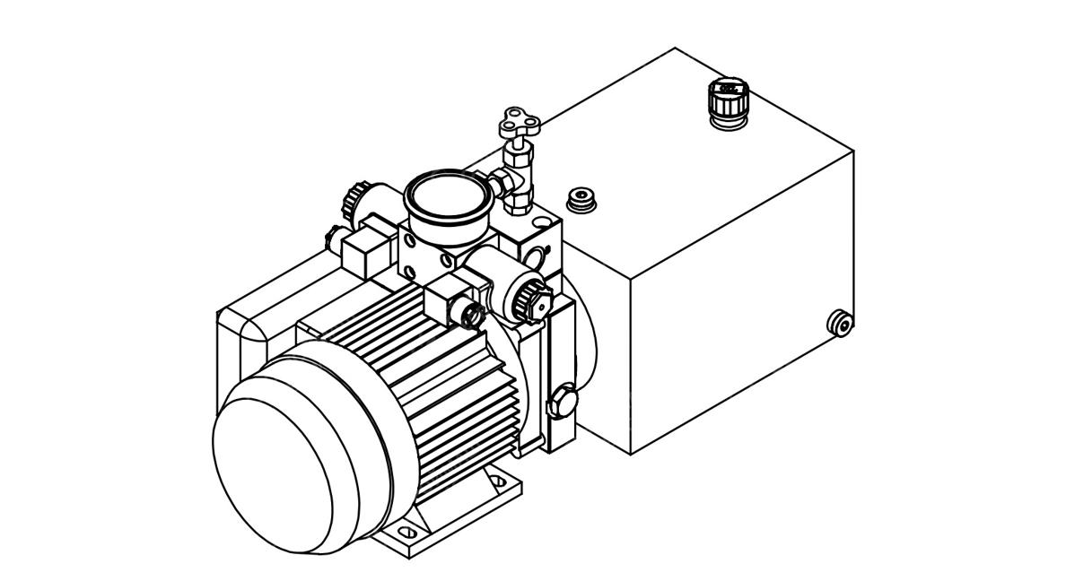 Станция насосная гидравлическая TDDL-00-2002-AS225-0075-002: 14MPa. 220V 0,75KW. 1450RPM. 2,1cc/r 8L Tank. steel square horizontal. DSG-02-3C6-AC220V. Port G3/8"With Pressure gauge
