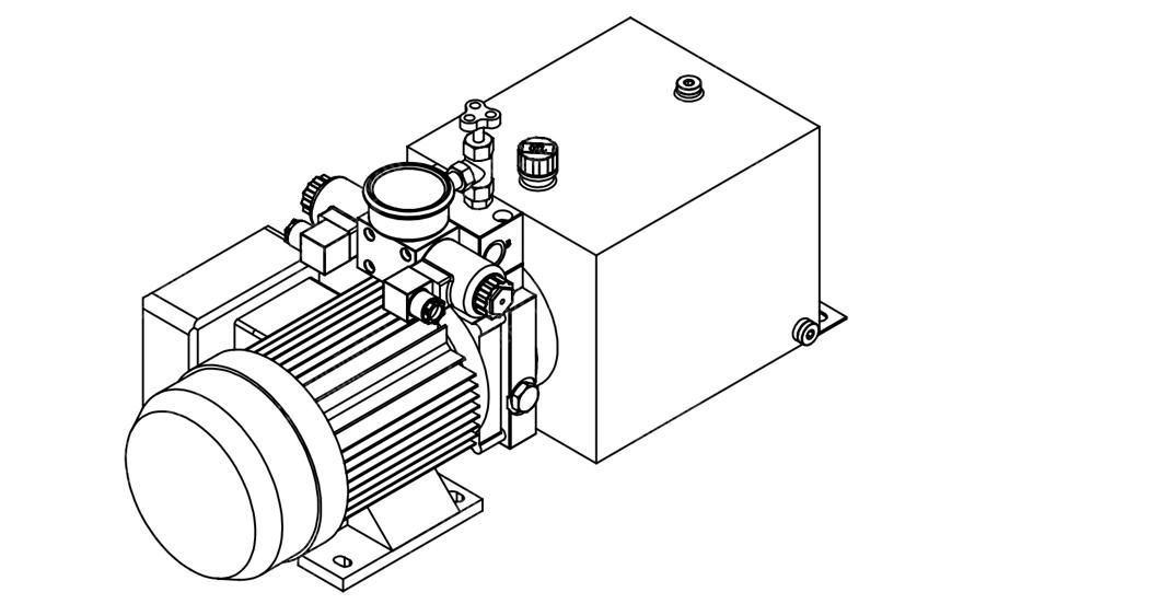 Станция насосная гидравлическая TDDL-00-2002-AS225-0150-003: 16MPa. 220V 1,5KW.1450RPM 3,2cc/r 10L Tank. steel square horizontal. DSG-02-3C6-AC220V. Port G3/8" With Pressure gauge