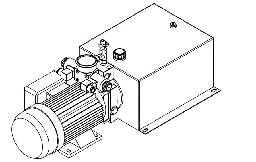 Станция насосная гидравлическая TDDL-00-2002-AS225-0300-001: 22MPa. 220V 3 KW. 2850RPM 2,5cc/r 20L Tank. steel square horizontal. DSG-02-3C6-AC220V. Port G3/8" With Pressure gage